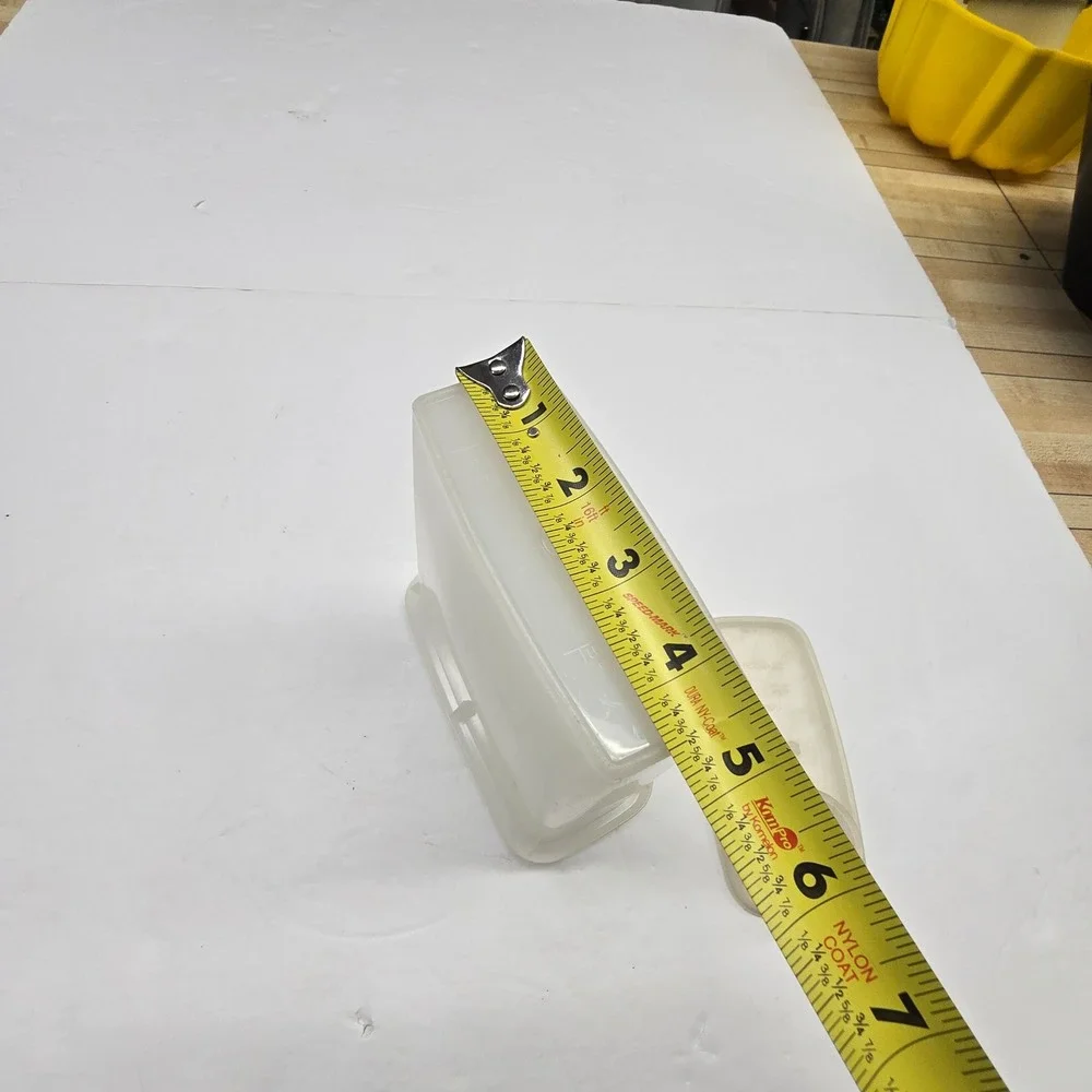 Vintage Tupperware Pour Spout Container Sheer White Plastic Cereal Storage